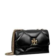 Kira Diamond Quilt Small Convertible Shoulder Bag, Black