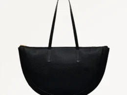 Merchant Hall SS25 Black Large Ziptop Shoulder Bag