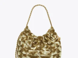 Tory Burch Mini Fleming Sequinned Drawstring Bag