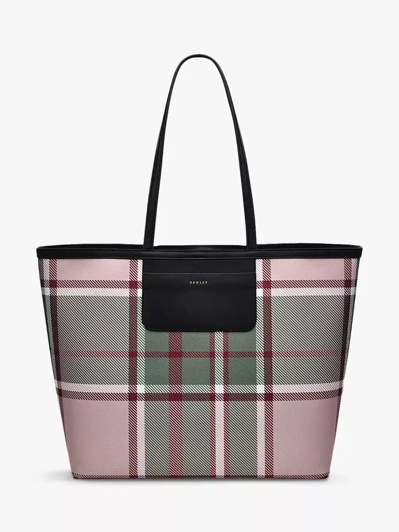 Radley Manor Gardens Check Large Open-Top Tote Bag