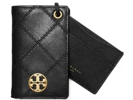 WILLA Quilted Diamond Pattern Lanyard Crossbody ID Holder