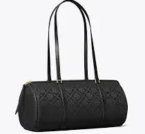 Tory Burch T Monogram Barrel Bag Black