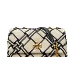 Tory Burch Willa Woven Canvas Small Shoulder Bag